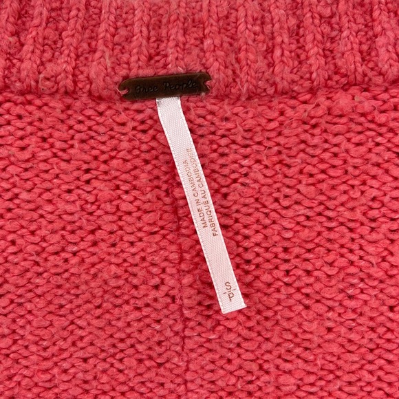 FREE PEOPLE Sweater Womens Small Pink Brookside Tunic Pullover Oversized Slouchy - Picture 10 of 16